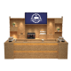 New arrival vintage style coffee shop design wooden coffee bar kiosk used in mall
