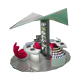Creative round nail bar kiosk wooden nail beauty booth design with factory price for sale 