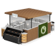 Nature wood sushi bar kiosk sushi food counter used in mall for sale