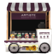 2m by 0.8m outdoor ice cream cart mobile food trolley used in mall for sale 