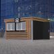 Solid wood outdoor food kiosk | durable snacks booth for sale