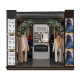 Clothes trade booth