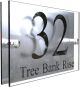 Customized Home Office Acrylic Floating Sign With Glass Effect