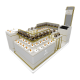 Luxury wooden perfume display counter perfume display booth design used in mall