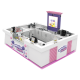 High-end boba tea kiosk bubble smoothie food booth used in mall for sale 