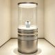 High‑End Round Jewelry Display Case | Freestanding Cylindrical 