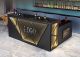 Black steel restaurant bar counter hotel reception desk design share with you 