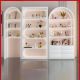 White Baked Paint Cosmetic Display Shelf