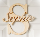 Beautiful Wooden Letter Logo Sign Creative Advertising Signs Carved Hollow Decoration