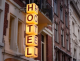 Creative Building Hotel Sign Modern Inn Hotel Logo Design