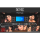 High-end Black Cosmetic Display Kiosk Customized Fashion Makeup Display Booth