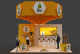 High-end Honey Display Kiosk Mall Fresh Honey Display Booth Design