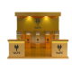 Luxury Golden E-cigarette Display Kiosk High-end Vape Display Booth Design