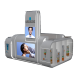 Elegant white skincare display booth cosmetic experience counter for sale 