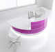 Creative Office C shaped Reception Desk Customized Shop Front Desk