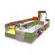 Colored frozen yogurt display kiosk | custom mall food stand