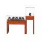 Retro Solid Wood Jewelry Display Showcase Jade Ornaments Custom Glass Display Cabinet