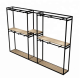 Simple Clothes Display Racks Clothes Shop Customized Display Shelf 