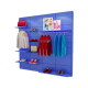 Simple Sports Clothes Store Display Rack Blue Garment Display Rack