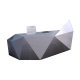 geometric reception desk