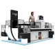 15ft by 8ft wooden jewelry display kiosk with glass jewelry display showcases for sale 