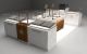 Most modern diamond display showase jewelry kiosk esign with counter for sale 