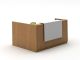 L shaped Reception Counter & Wooden maple Reception Desk For Sale