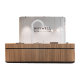 High-end solid wood reception desk design beauty shop reception counter for sale 
