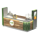 Solid wood juice bar booth fresh juice kiosk used in mall with factory price 