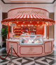 Curved Vintage Gelato & Chocolate Mall Kiosk