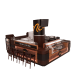 Wooden High Quality Cake & Coffee Working Kiosk With Seating Area