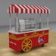 Red style outdoor food cart | cake & coffee stand in the street