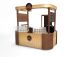 Mini cafe stand in the mall | wooden coffee display kiosk