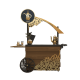 Outdoor Wood Bubble tea Coffee Display Cart Stand 3D Design