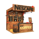 solid wood coffee kiosk