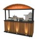 Outdoor wooden crepes cart | street snacks display stand