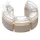 Unique curved shape Jewelry Display counter 