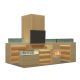 Natural wood Loz toys display kiosk kids toys display cabinet for sale 