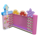 colorful candy shelf