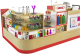 Customized Gift Kiosk Fashion Mall Display Counter Retail Present Shelf For Sale