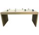 Minimalism Style Wood Veneer Cell Phone Display Table / Desk W/ Acrylic Phone Holders