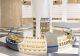 Round dounuts counter shopping mall dessert display custom baguette shop kiosk