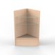 free standing retail display shelves corner rack wood rack
