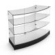 Modern curved jewelry display case watch display cabinet design used in reatil jewelry shop