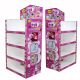 Pink Supermarket Toys Paper Display Shelf Wholesale Children Toys Racks