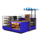 Attractive wooden bakery display booth cookie booth design used in mall 