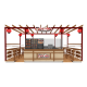 6m by 3.5m fast food booth snack food kiosk with sitting area for sale 