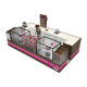 Elegant cupcake display booth sweet cake kiosk with bakery display showcase 