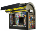 Black Outdoor Book Kiosk Modern Newspaper Booth For Sale