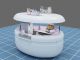 Outdoor glass steel ice cream cabinet | street juice kiosk for sale